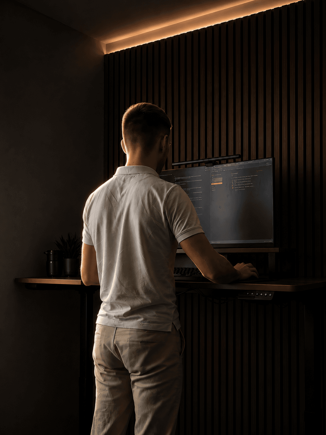 Shawn T. T. Melzer arbeitet konzentriert an Rise Beyond